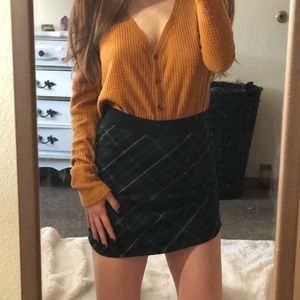 Plaid mini skirt